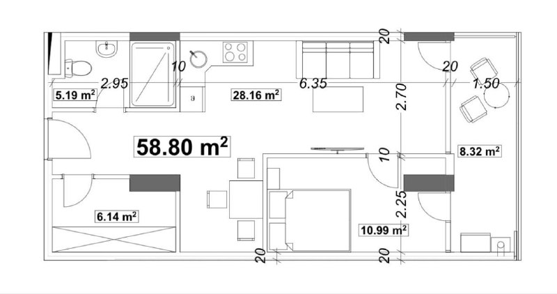 Квартира 1+1, фото 9